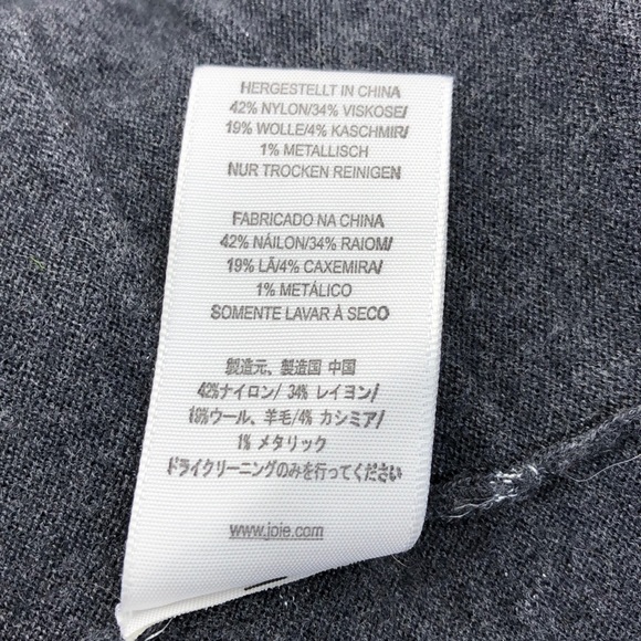 Joie Grey Metallic Stripe Long Sleeve Sweater - Picture 7 of 7